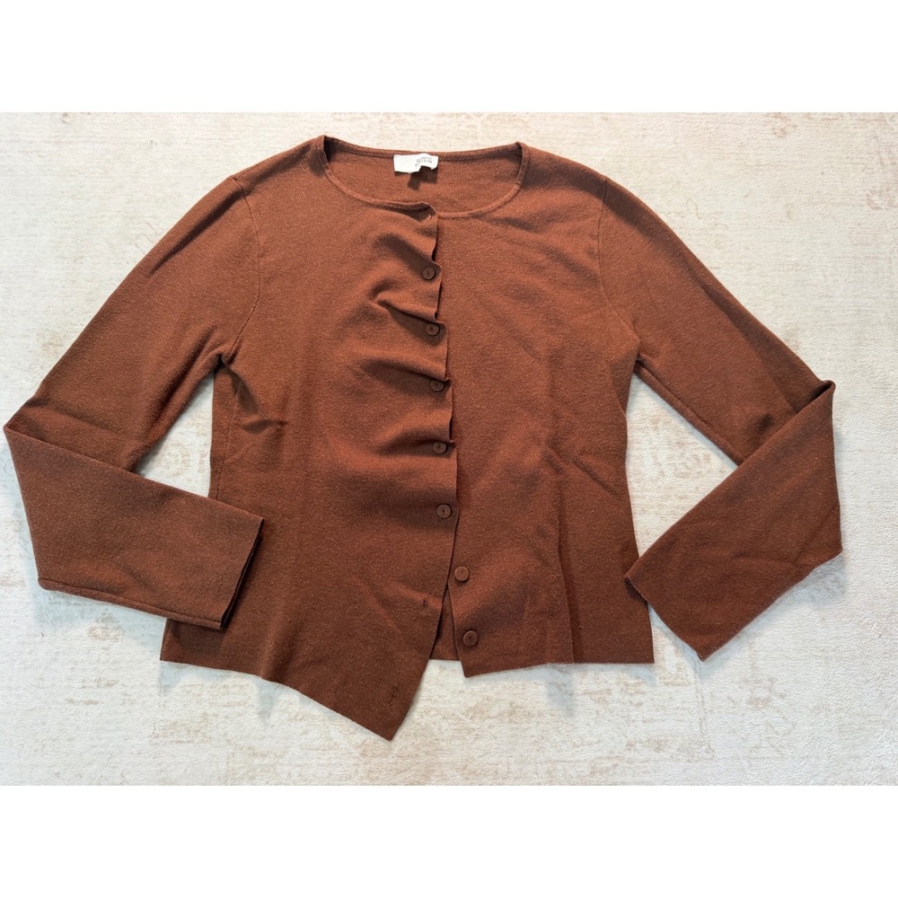 Sunday Edition Womens Rust Brown Long Sleeve Button Front Cardigan MWT10575 L